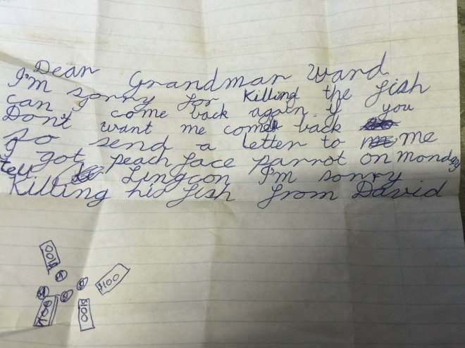 It must have meant a lot to her, because grandma kept this letter for over 25 years.