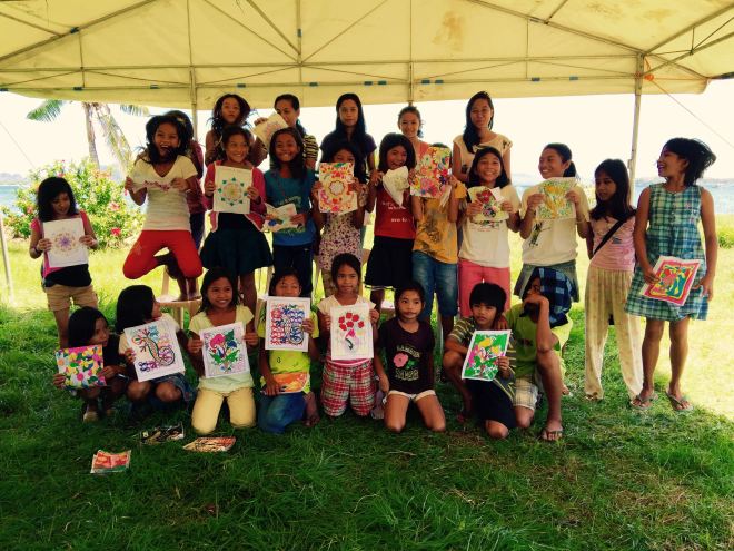 happy kids after the activity