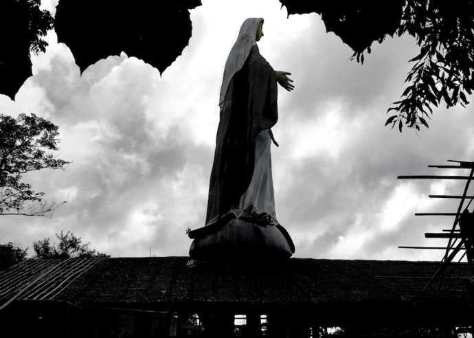 she walks among the clouds