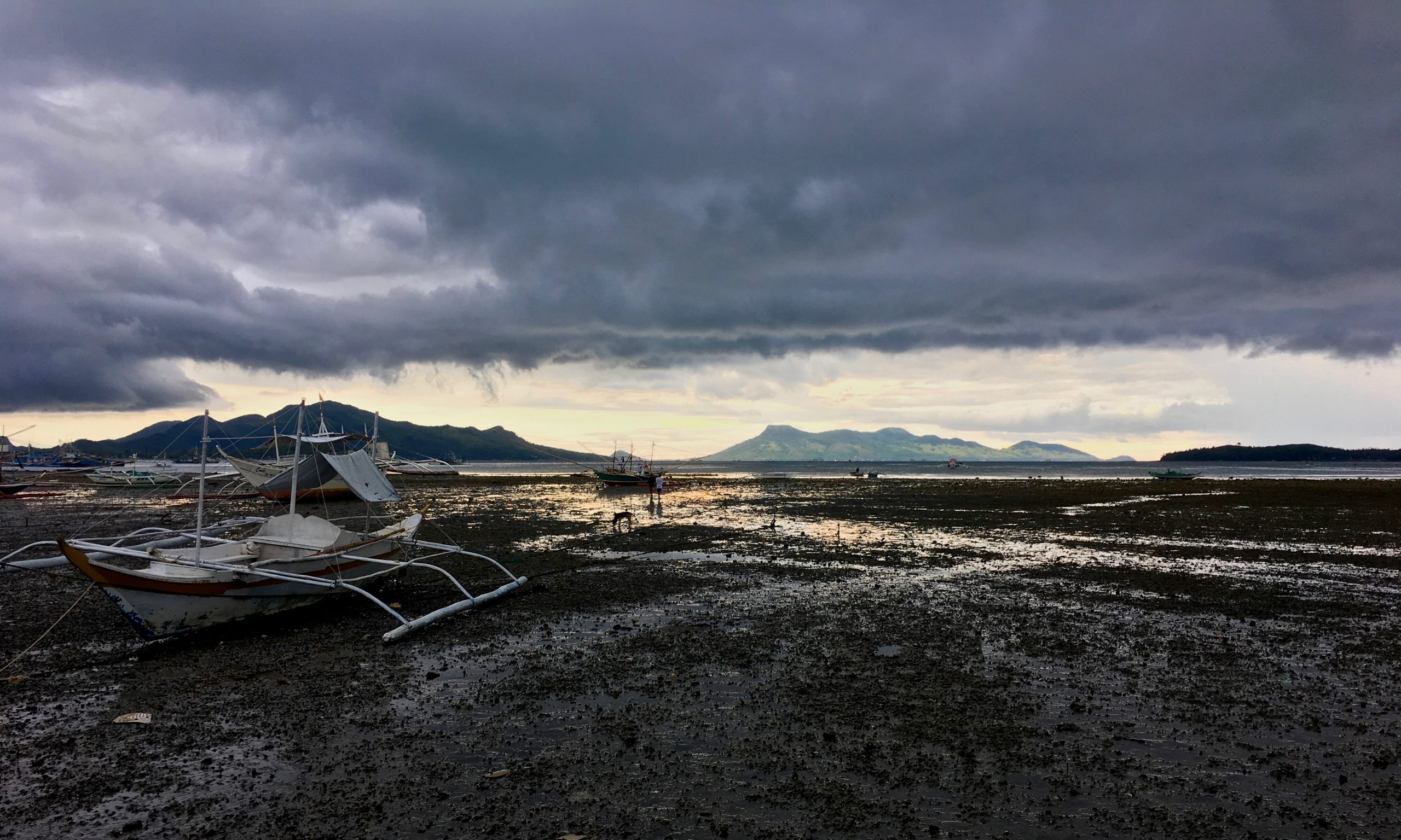 thick clouds of the islands of gigantes, Estancia Philippines.