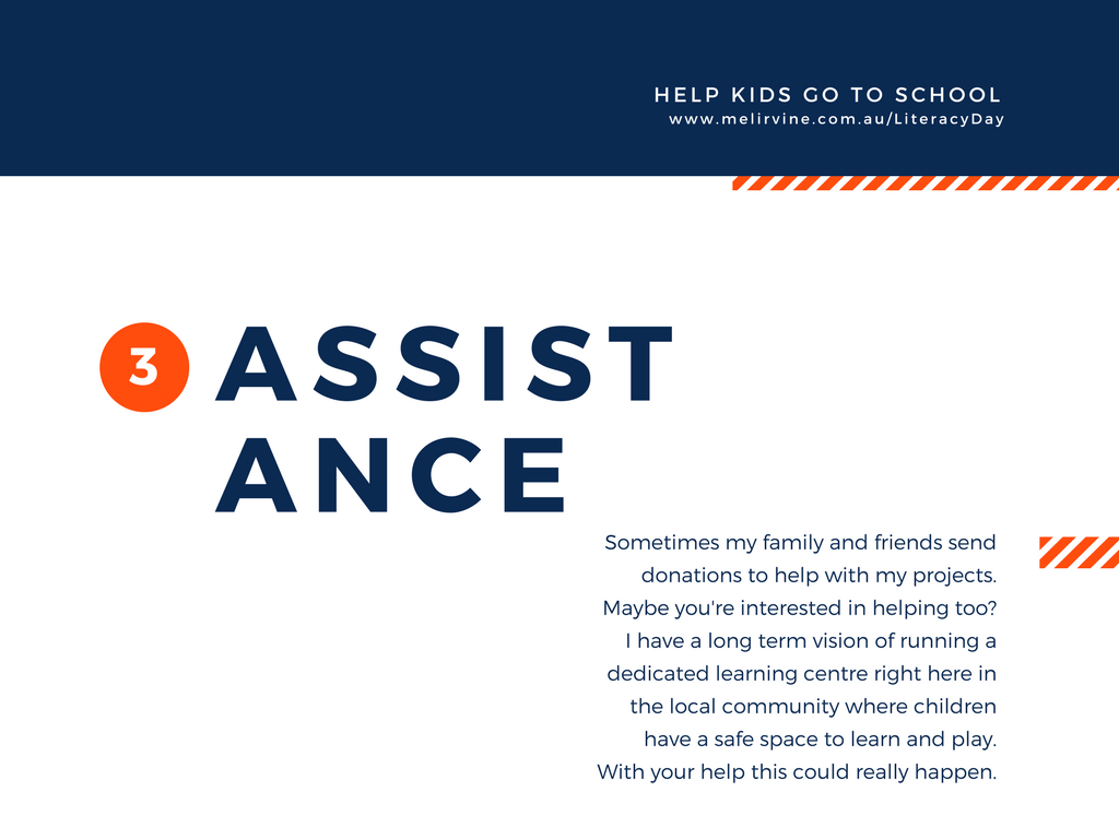 Help Filipino kids with Melinda J. Irvine on World Literacy day 2017.7