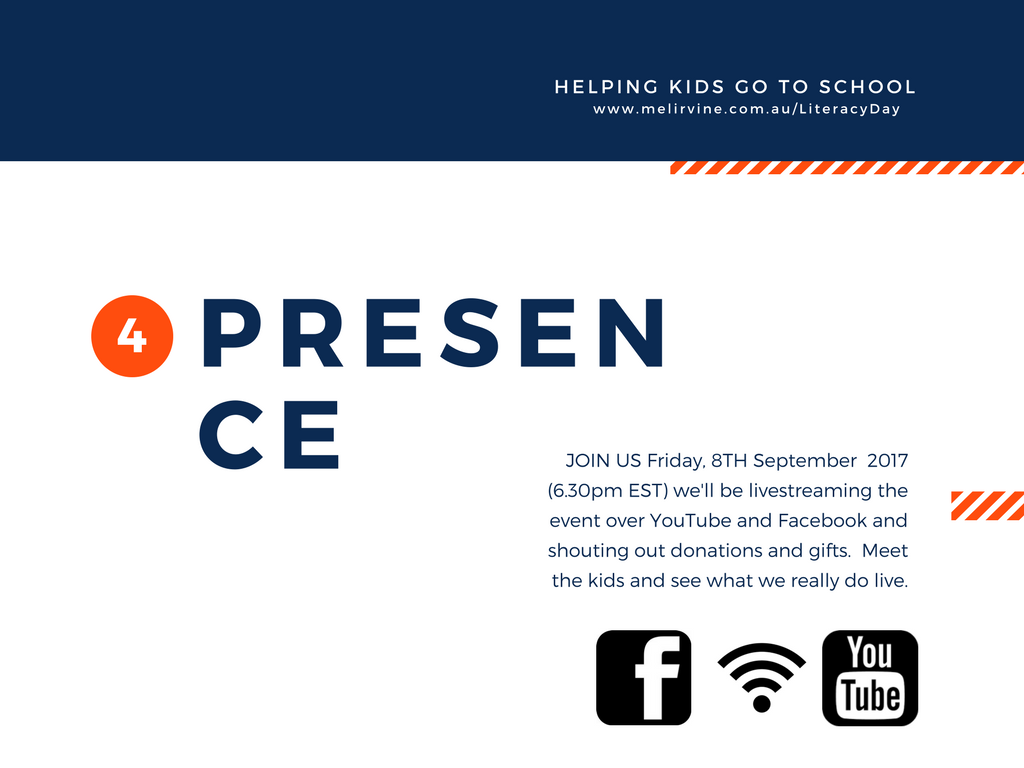 Help Filipino kids with Melinda J. Irvine on World Literacy day 2017.9