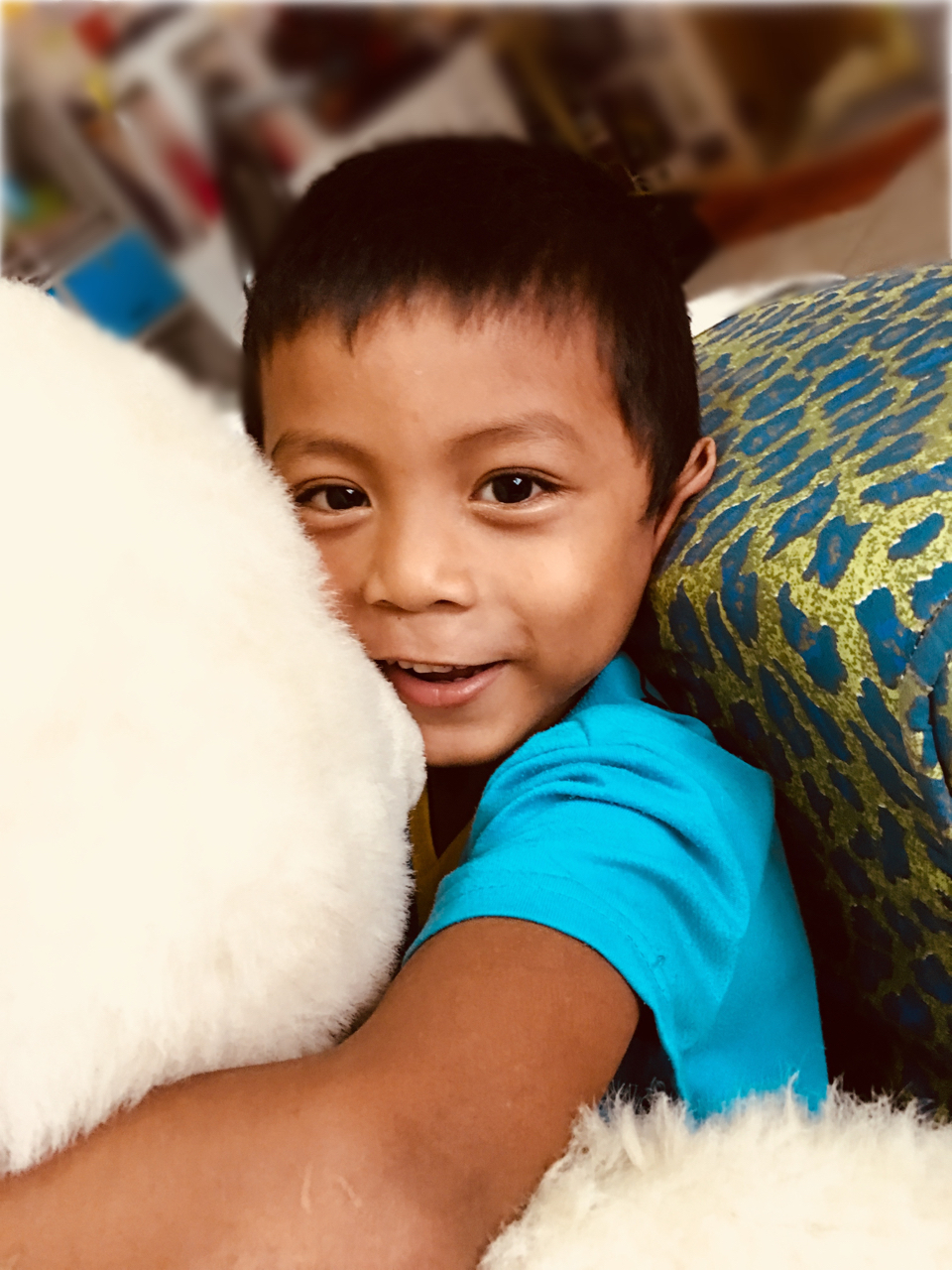 little boy with teddy