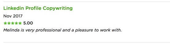 client testimonial for melinda j. irvine