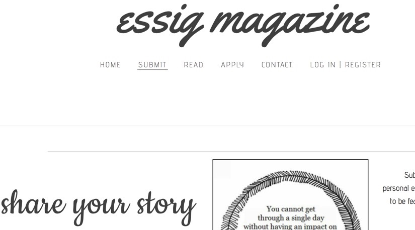 get paid to write your personal story for Essig mag