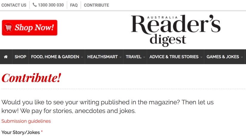get paid to write your personal story for reader's digest