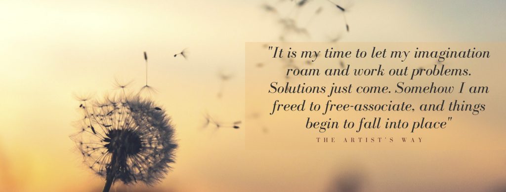 dandelion and a quote about imagination