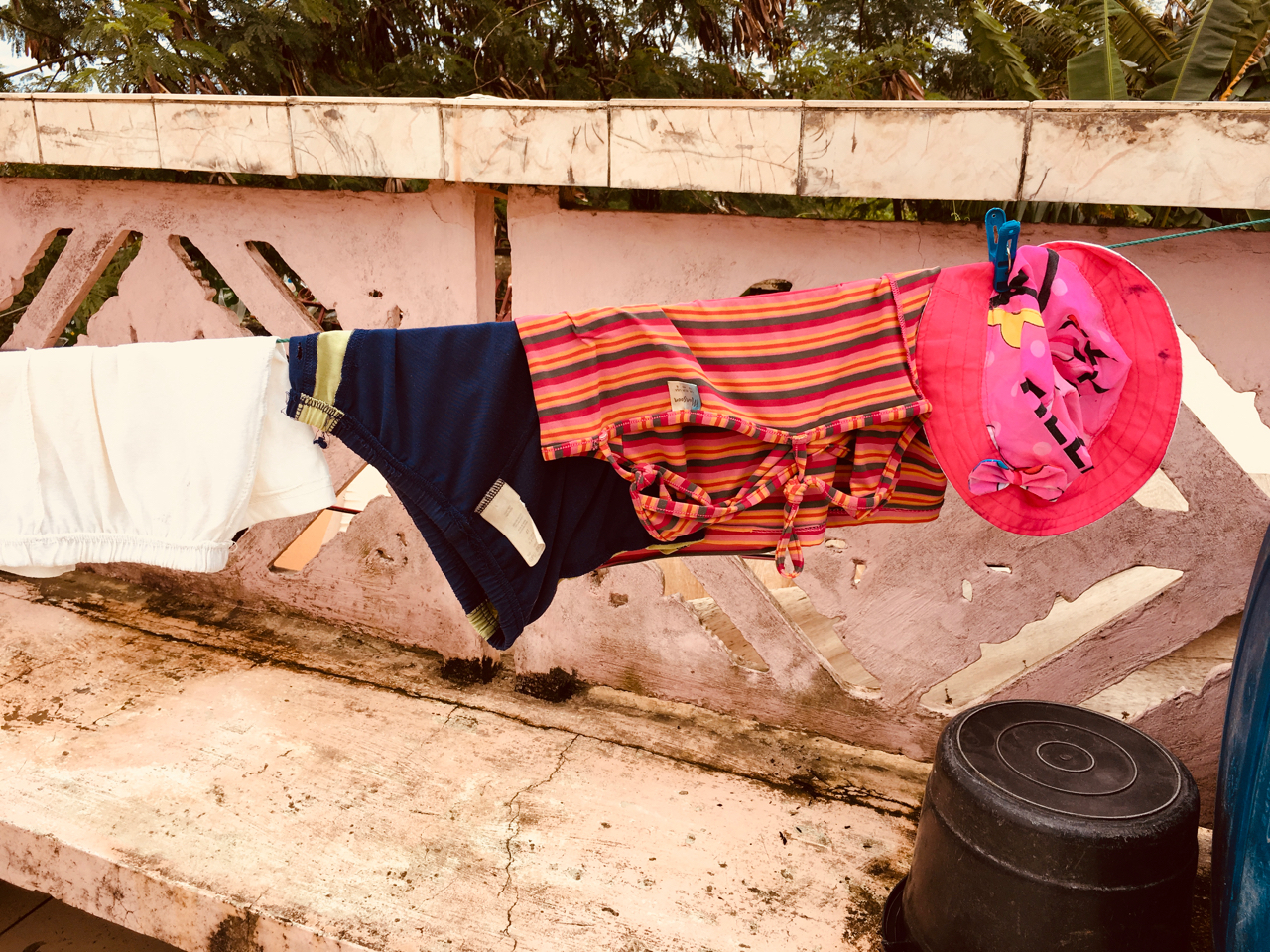 washing their clothes