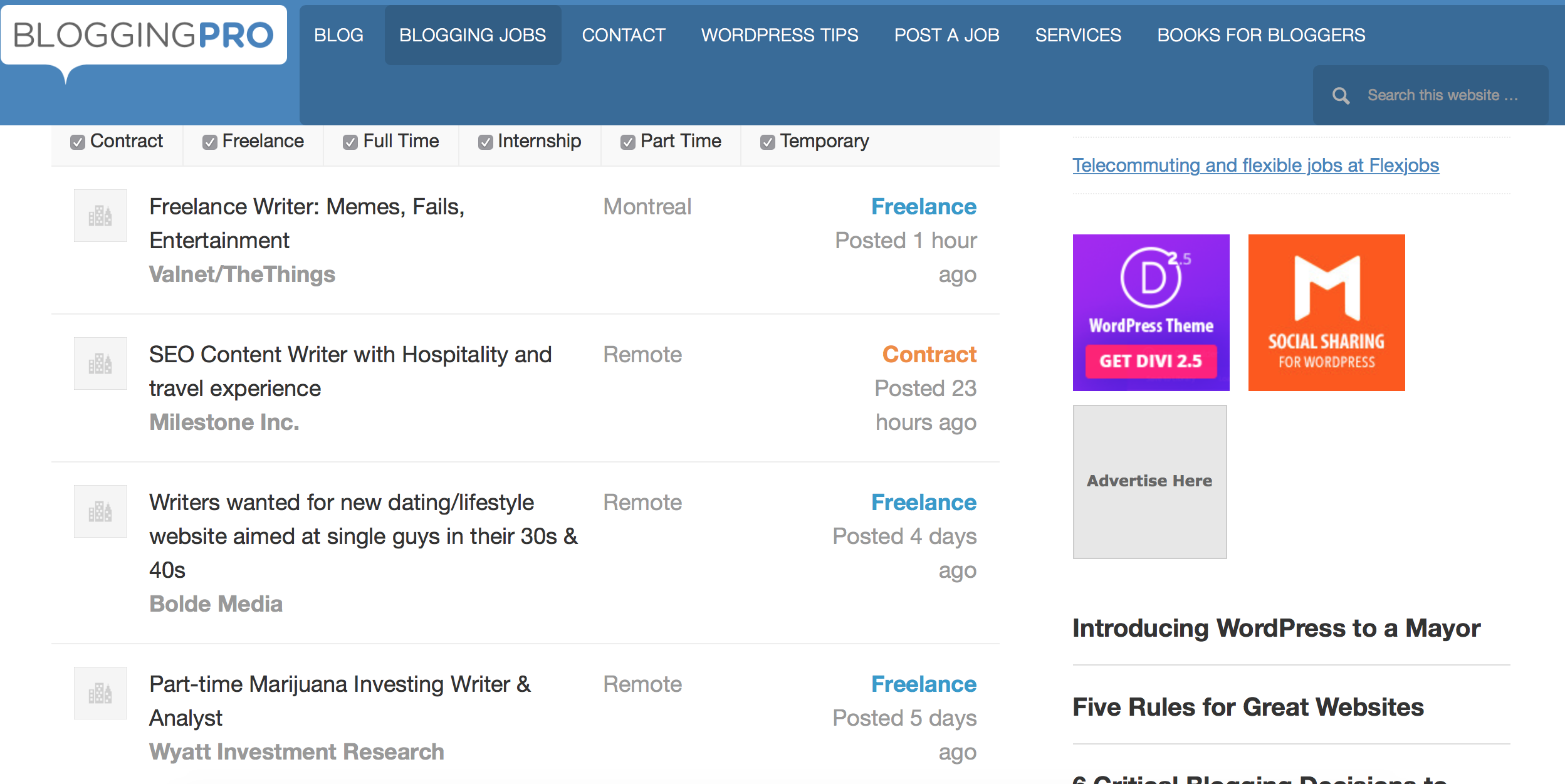 BloggingPro writing jobs