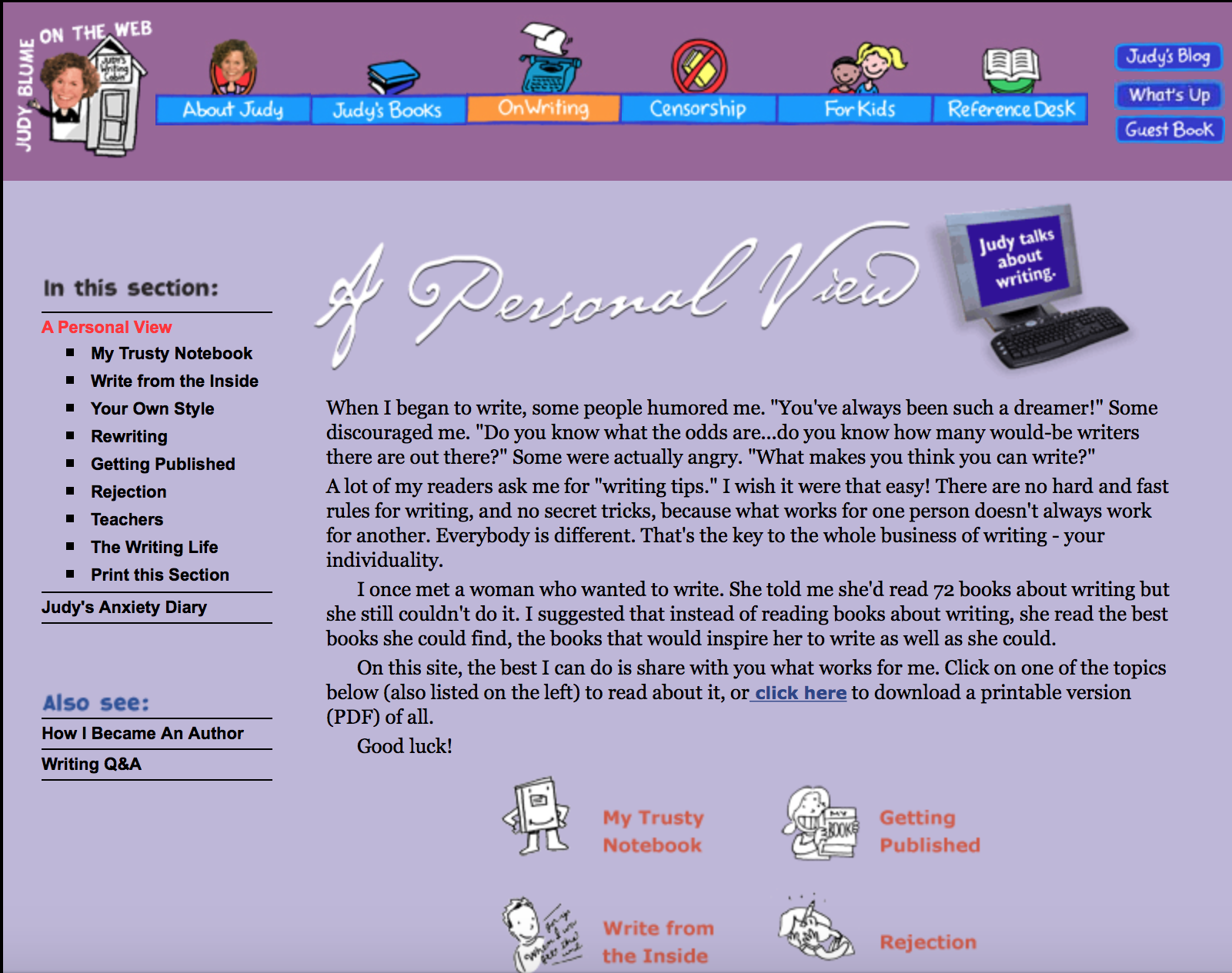 Judy Blume - On Writing