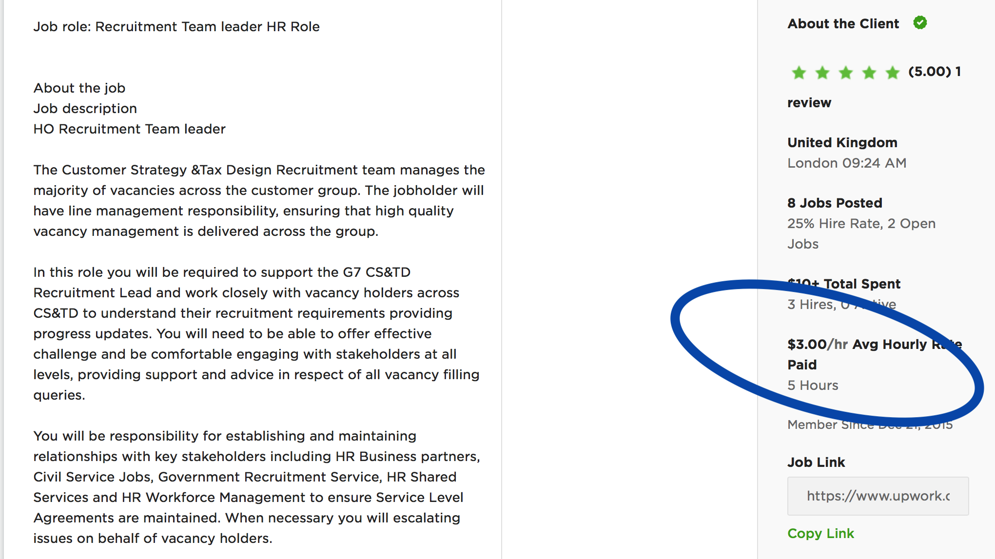 avoid jobs with a low hourly rate