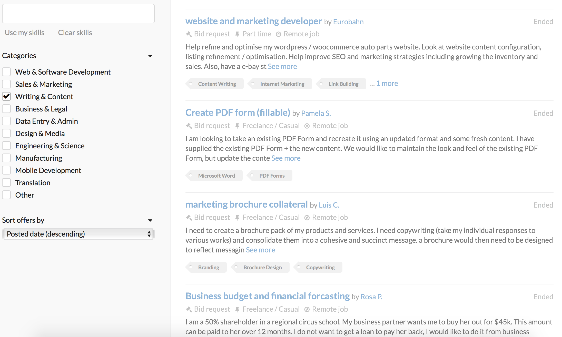 find freelance writing jobs on ozlance.com.au
