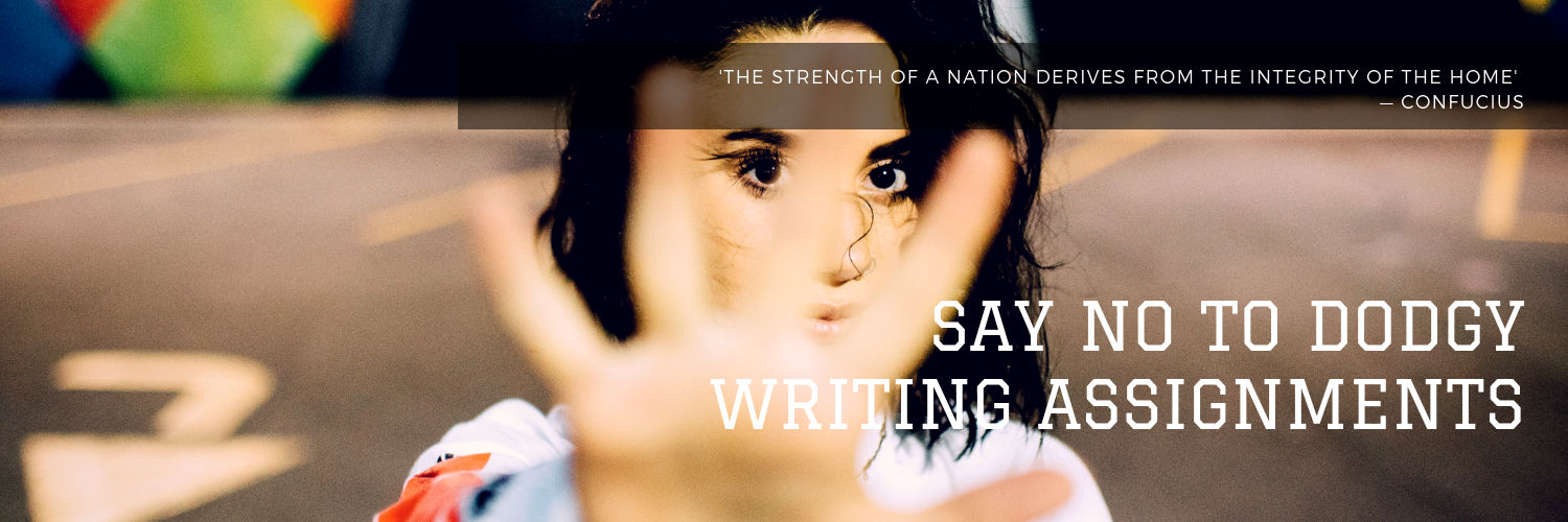say no to dodgy writing assignments - Melinda J. Irvine