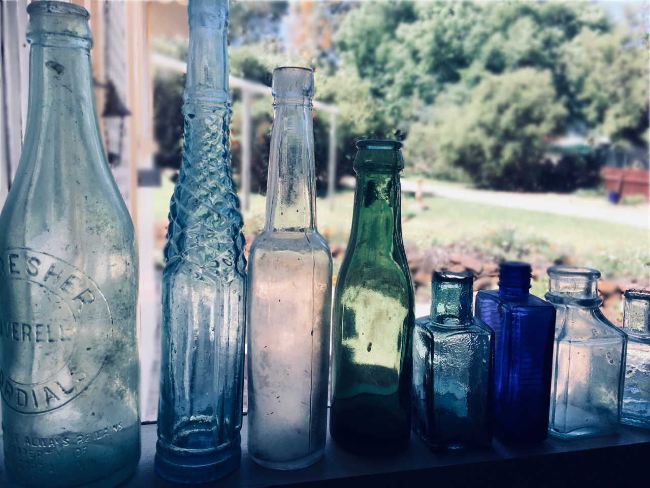 bottles in the window