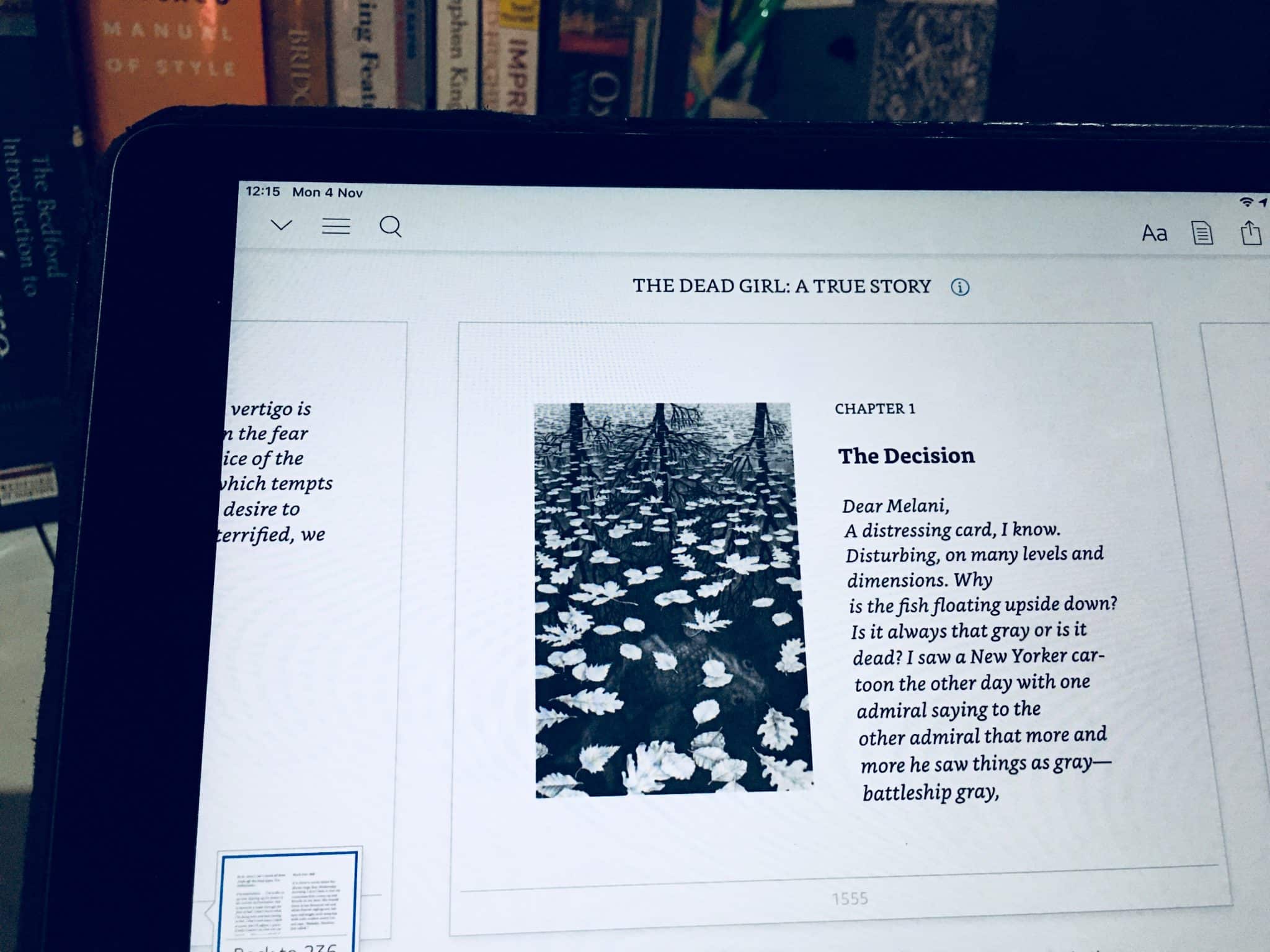 screen shot from The Dead Girl by Melanie Thernstrom