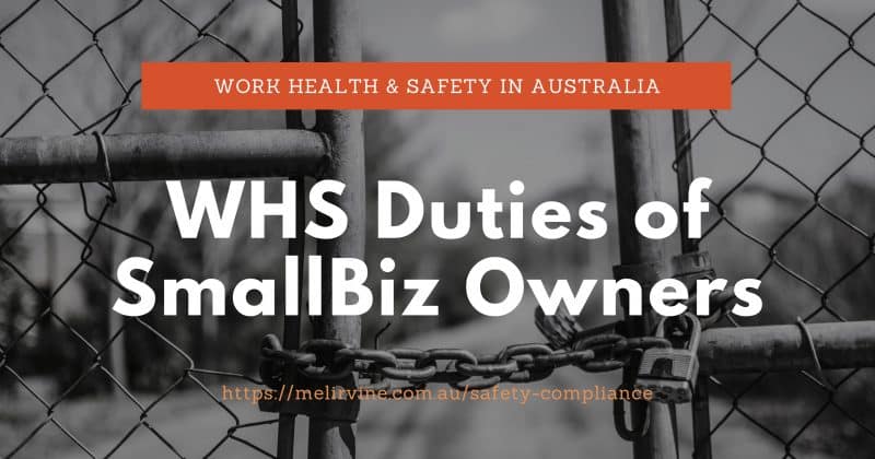 WHS duties of SmallBiz Owners by Melinda J. Irvine