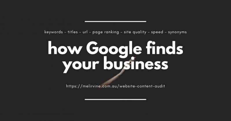 how Google finds your business by Melinda J. Irvine (1)