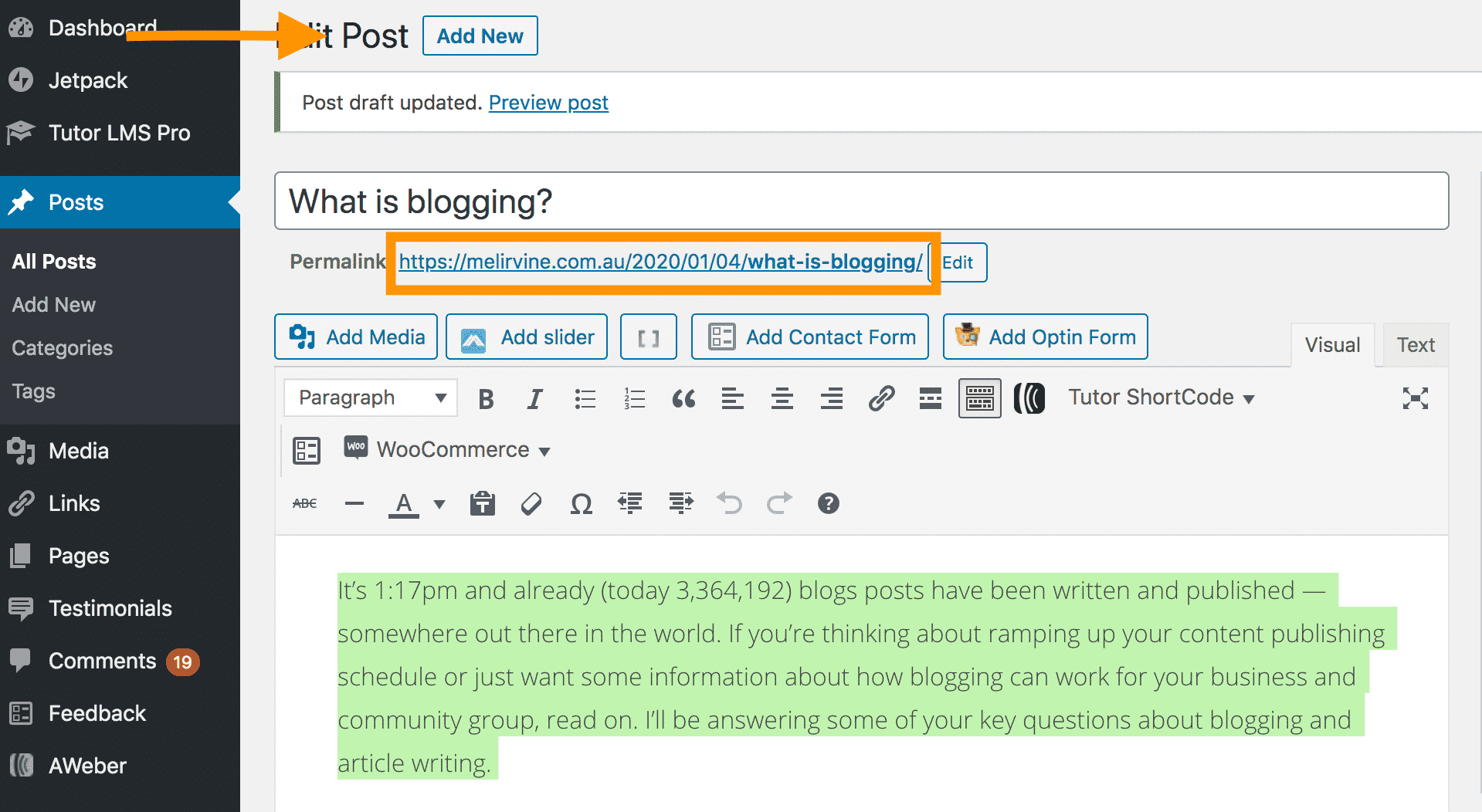 blog post on melirvine.com.au