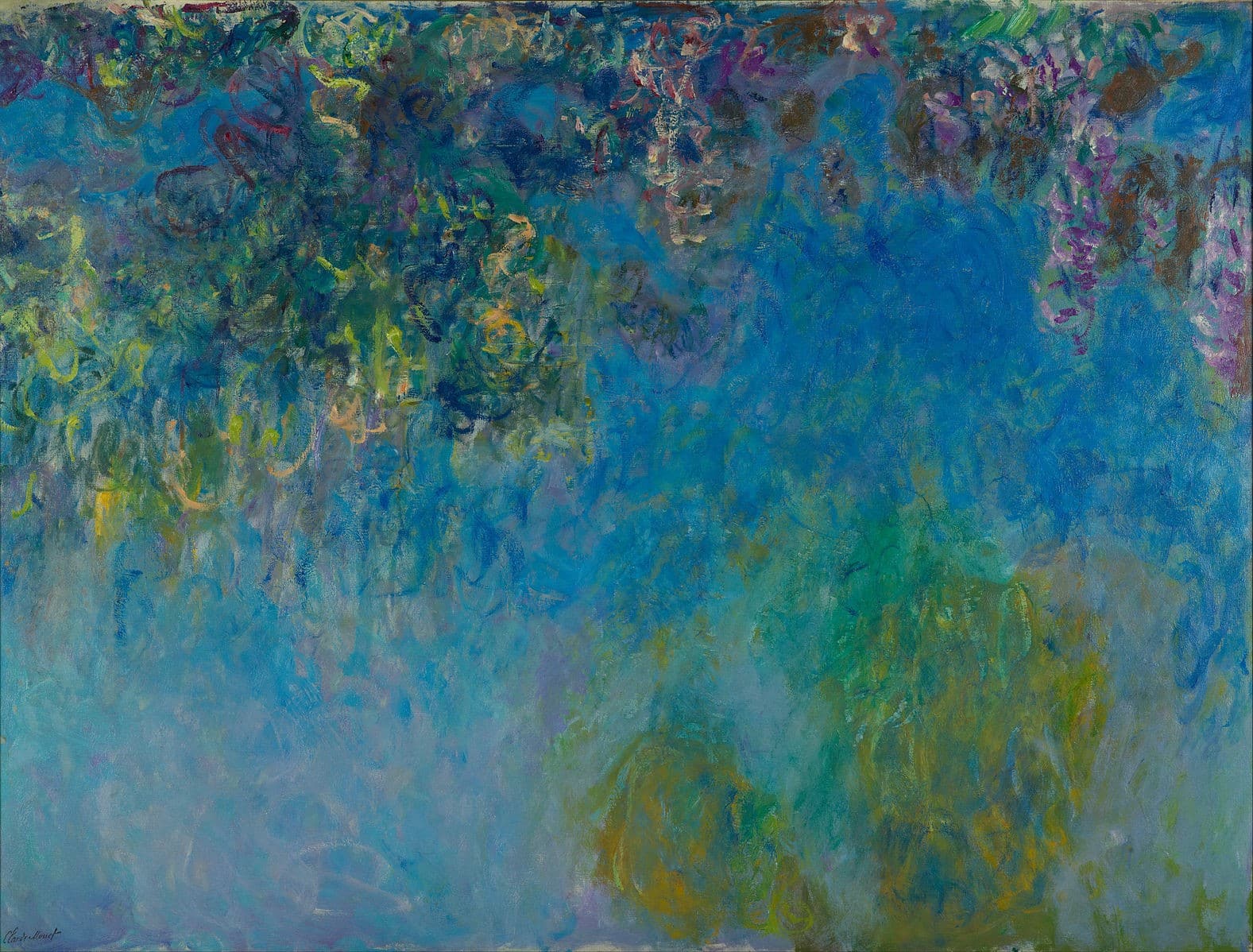 Wisteria by Claude Monet. 1925. Public Domain image sourced from Wikipedia.