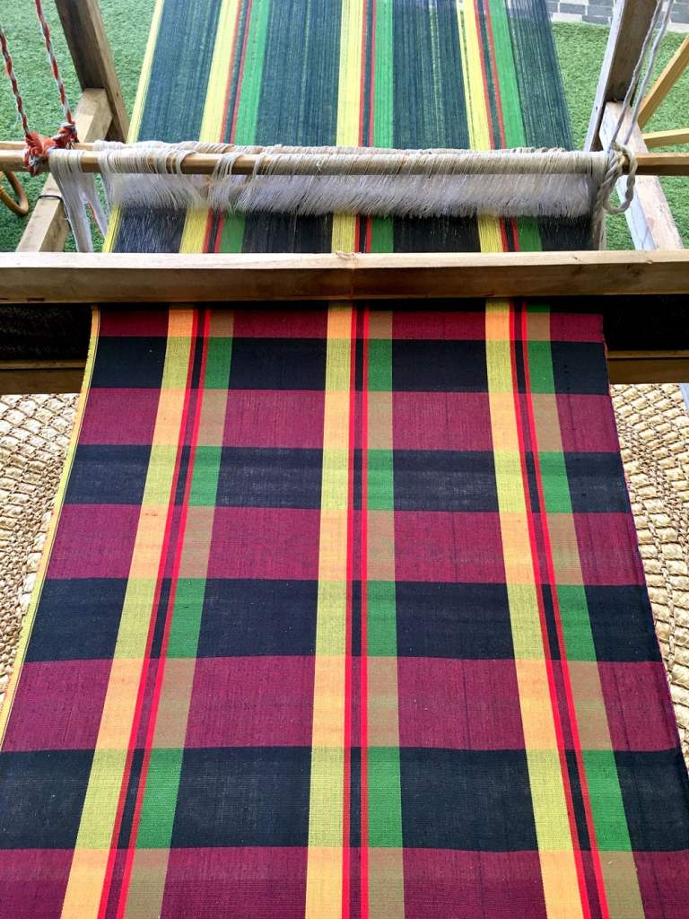 handwoven textiles on loom philippines