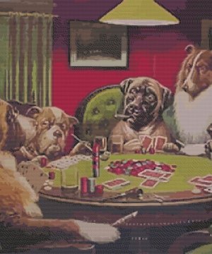 a bold bluff cross stitch pattern product image -- cropped view