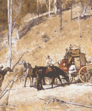 bailed up cross stitch pattern product image cropped view