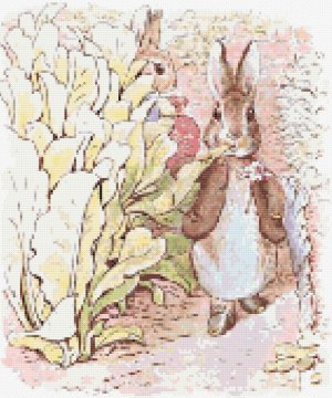 benjamin bunny cross stitch pattern product image cropped view