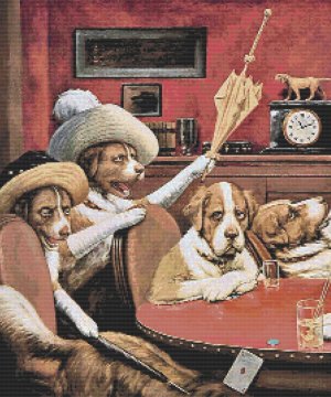 sitting up with a sick friend cross stitch pattern product image cropped view