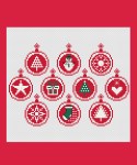 Christmas Baubles Cross Stitch Pattern