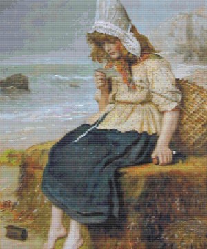 message by the sea cross stitch pattern product image