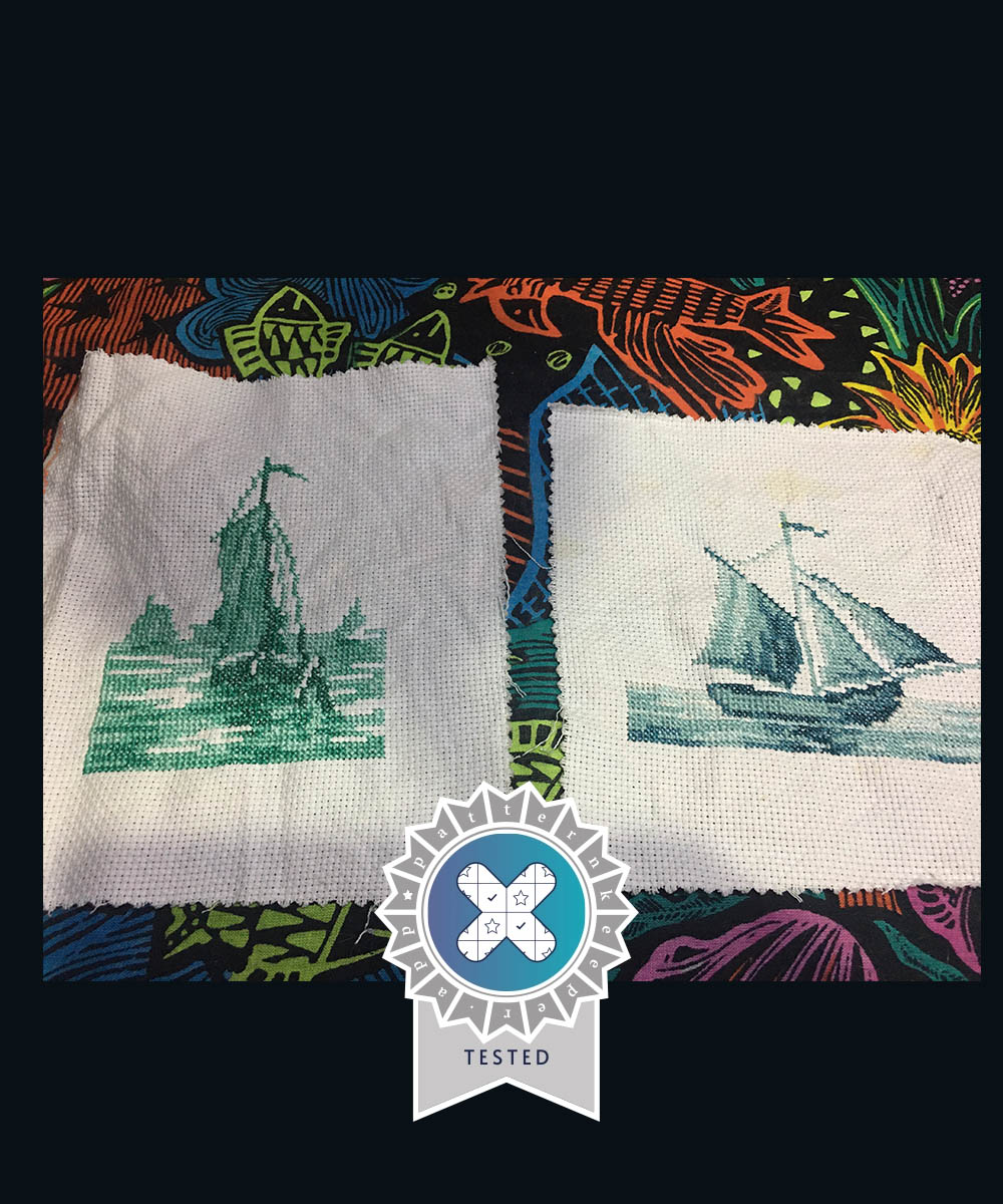 sloop cross stitch pattern gallery images test stitch with companion chart