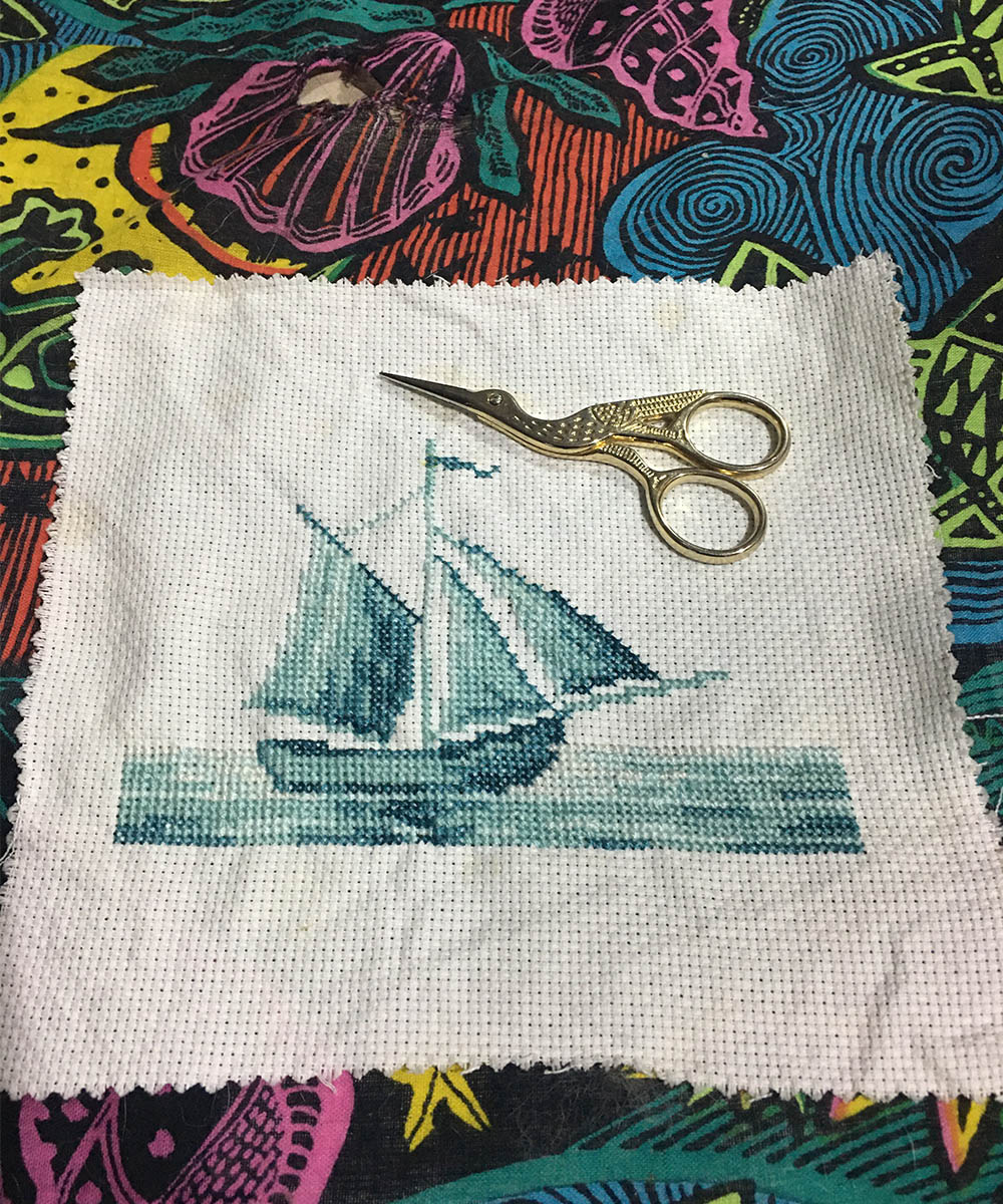 sloop cross stitch pattern gallery images test stitch