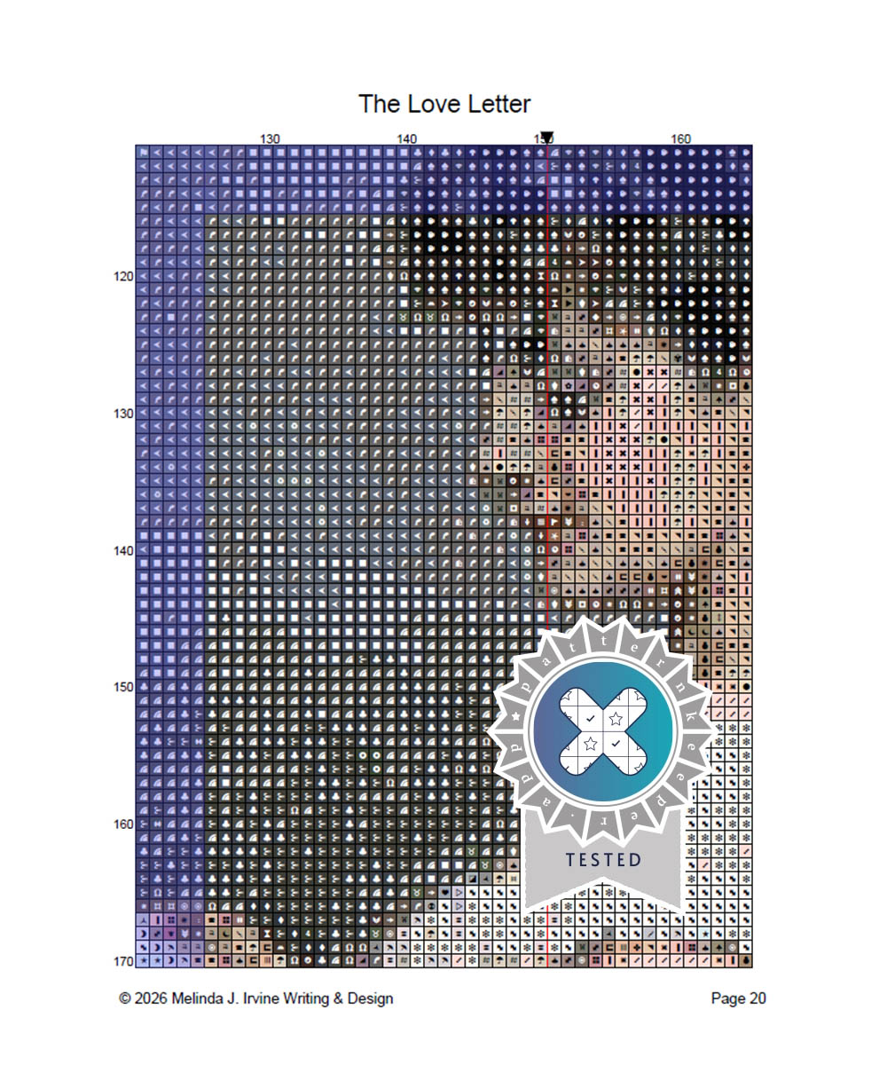 love letter cross stitch pattern gallery images Sample page in colour